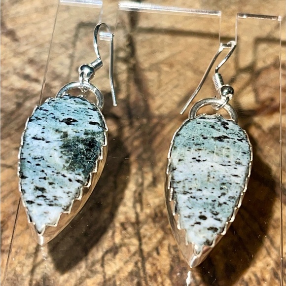 K2 Jasper in Granite Earrings 2" - Picture 2 of 9